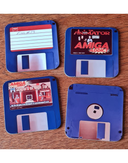 Amiga Floppy Disk Drinks Coasters / Mats