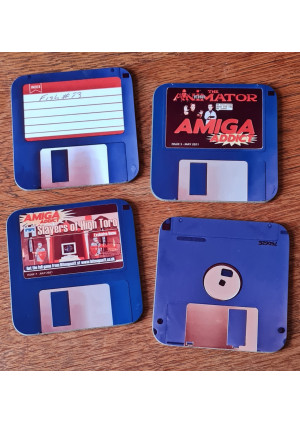Amiga Floppy Disk Drinks Coasters / Mats Amiga Floppy Disk Drinks Coasters / Mats