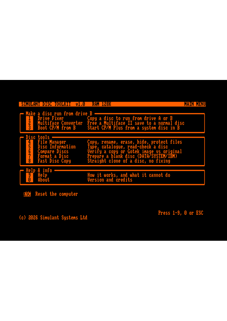Simulant CPC Disc Toolkit